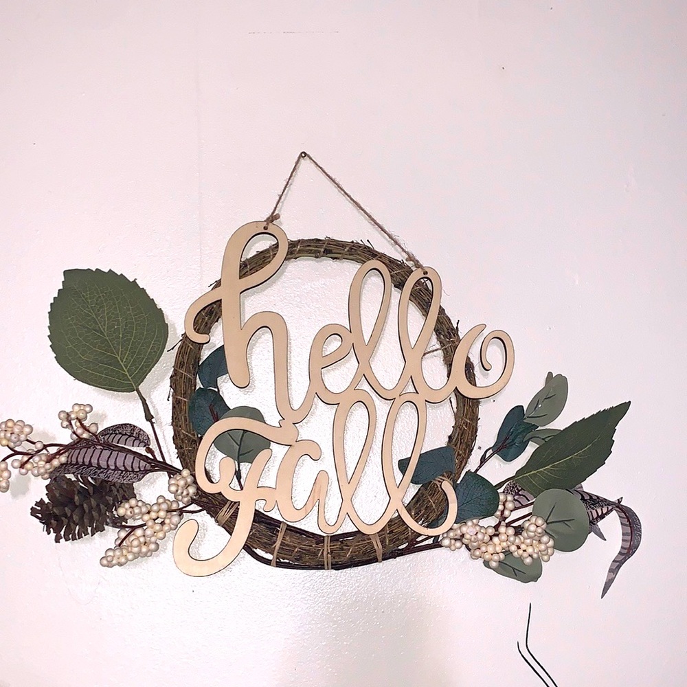 Hello fall wreath